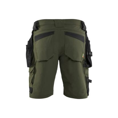 Blåkläder 1702 håndværker shorts 4-vejs stretch, skovgrøn/sort