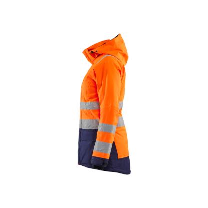 Blåkläder 4472 dame high vis vinterparkajakke, hi-vis orange/marineblå
