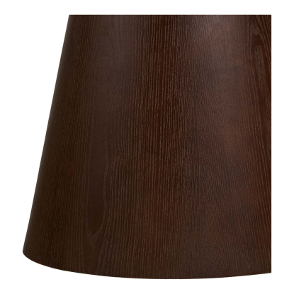 Orvieto hjørnebord, mørkebrun askefiner/glas, Ø50 cm