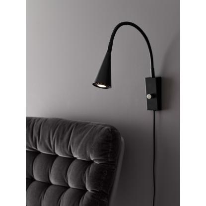 Belid Ledro LED væglampe, Ø5,5 cm, GU5, dæmpbar, mat sort