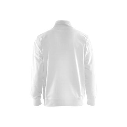 Blåkläder 3353 sweatshirt half zip, hvid/mørk grå