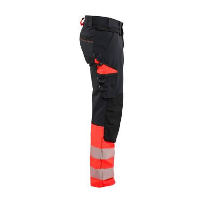 Blåkläder 1126 high vis buks 4-vejs stretch, sort/hi-vis rød