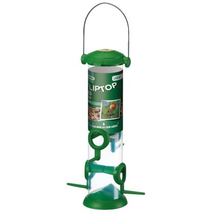 Gardman stor fuglefoderautomat med flip-låg, plast
