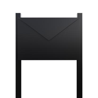 Bravios Letter/Kuvert postkasse med stander, sort
