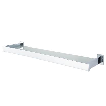 Haceka Edge glashylde til badeværelse, 625 mm, krom/rustfrit sål