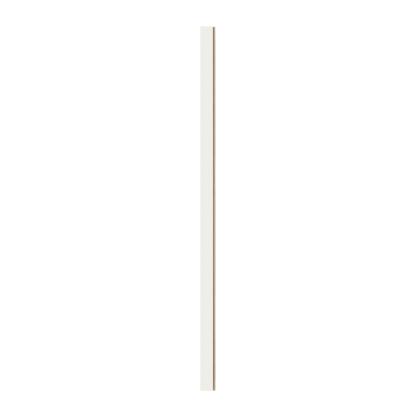 I-Wood afslutningsliste til 3-lamel akustikpanel, hvidmalet, beige filt og lys kerne, folie, 16 x 92 mm