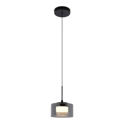 Cholet LED pendel, Ø15 cm, sort/klar