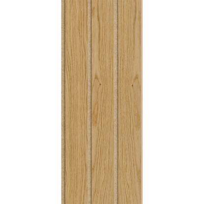 I-Wood Basic 3-lamel akustikpanel, klar olieret, brun filt og lys kerne, egefiner, 16 x 300 mm 