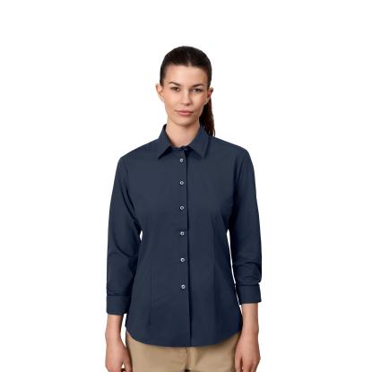 Seven Seas S52 hybridskjorte, modern, dame, navy