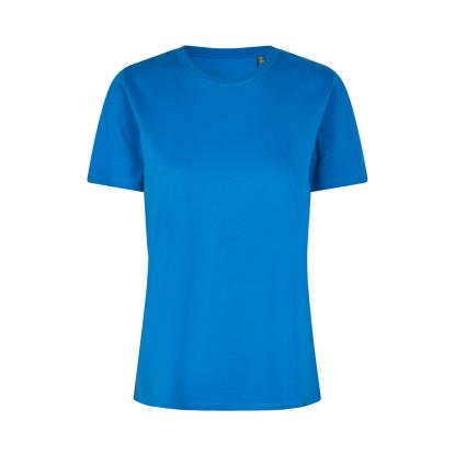 ID 0553 T-shirt, økologisk, dame, azur
