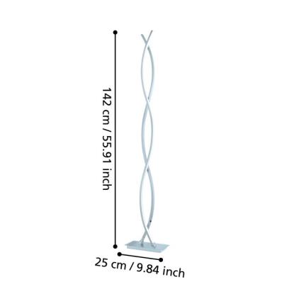 EGLO LASANA 2 LED gulvlampe, H142 cm, krom