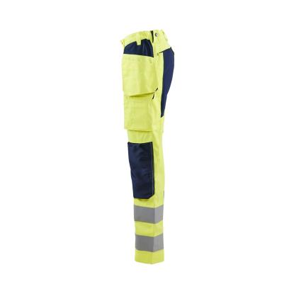 Blåkläder 7163 dame high vis buks med stretch, hi-vis gul/marineblå
