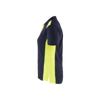 Blåkläder 3390 dame poloshirt, mørk marineblå/hi-vis gul