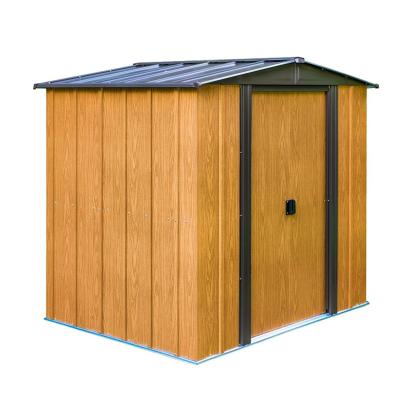 Spacemaker Woodlake redskabsskur, galvaniseret stål, trælook, 177 x 194 x 151 cm