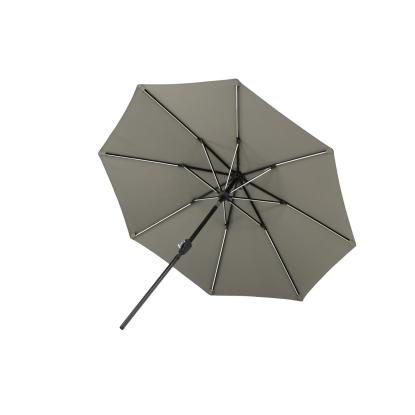Venture Design Sabal parasol med LED, grå, Ø270 cm