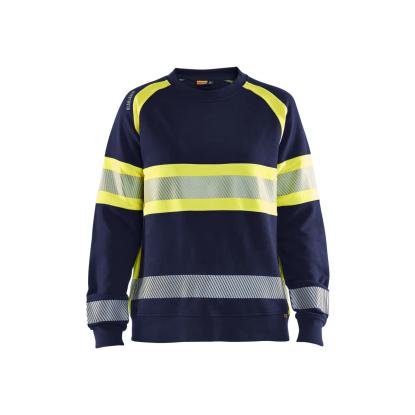 Blåkläder 3409 dame high vis sweatshirt, marineblå/hi-vis gul