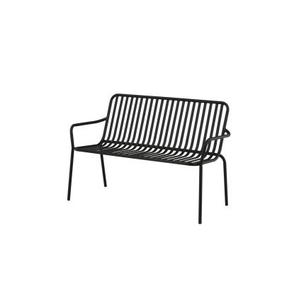 Venture Design Peking bænk, sort, 85 x 130 x 64 cm