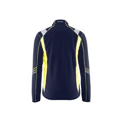 Blåkläder 4993 microfleece jakke, marineblå/hi-vis gul