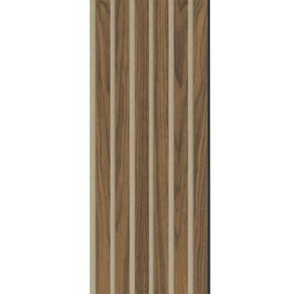 I-Wood Medio+ Original akustikpanel, klar olieret, beige filt og sort kerne, valnøddefiner, 17 x 300 mm