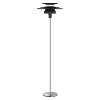 EGLO BRENDA gulvlampe, H145 cm, E27, børstet stål/sort