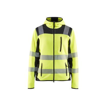 Blåkläder 4967 dame high vis strikket softshell jakke, hi-vis gul/sort