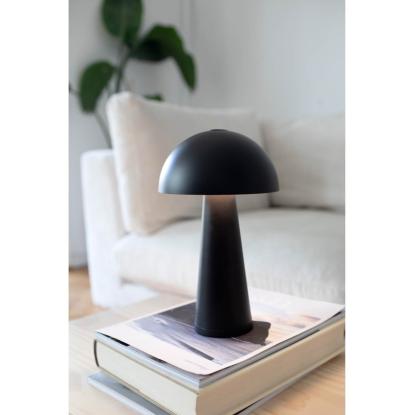 Markslöjd Fungi bordlampe, transportabel, Ø16 x 26,5 cm, matsort