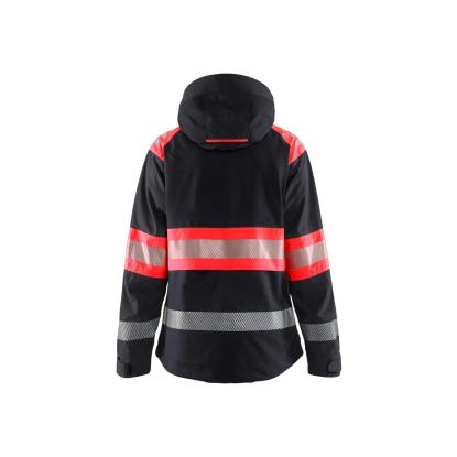 Blåkläder 4430 dame high vis skaljakke, sort/hi-vis rød