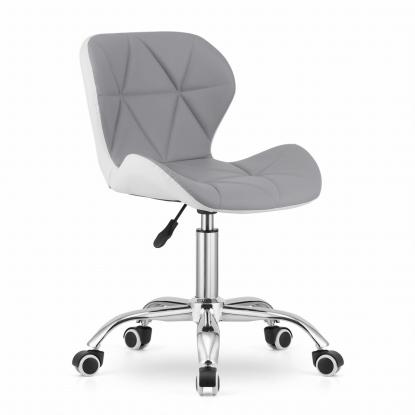 Avola kontorstol, ergonomisk, ECO-læder, grå/hvid