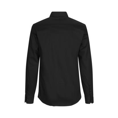 Seven Seas SS402 Poplin skjorte, slim, sort