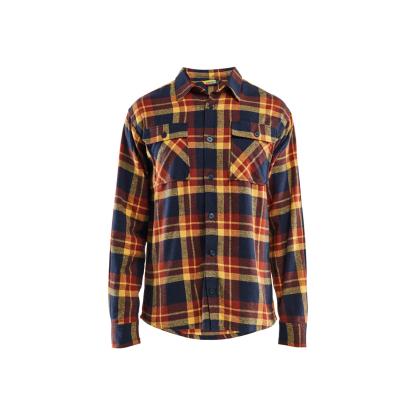 Blåkläder 3288 flannelskjorte, brændt rød/mørk marineblå