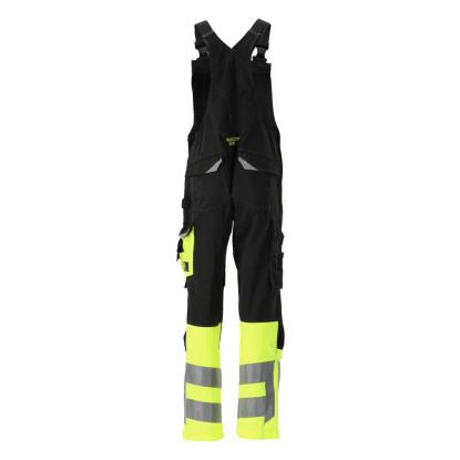 MASCOT SAFE SUPREME Sunderland overall med knælommer, sort/hi-vis gul