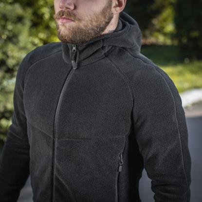 M-TAC Sprint Polartec fleecetrøje med hætte, sort