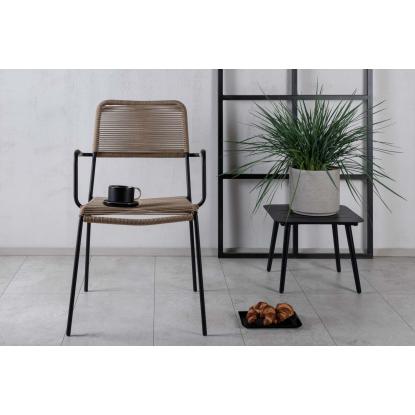Venture Design Lindos havestol med armlæn, sort/brun