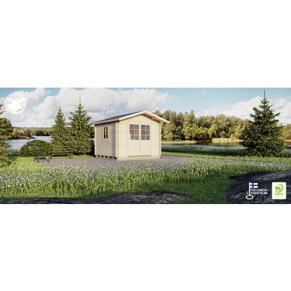 Luoman Lillevilla Roine havehus med dobbeltdør og vindue - 9,0 m²
