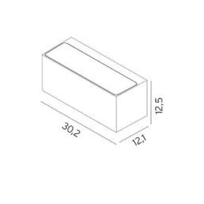 Norlys Asker Big, Up/Down væglampe, sort, E27, IP65