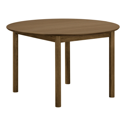 Bundaberg spisebord med to tillægsplader, røget eg, Ø120/120-220 cm