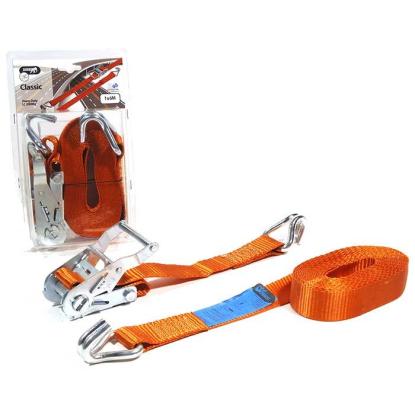 Jumbo bagagerem med click, orange, 38 mm, 6 meter