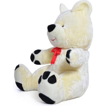 Bamse, bjørn, hvid/sort, 120 cm