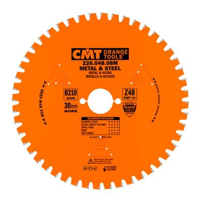 CMT Dry Cut rundsavsklinge til metal og stål, Z48, Ø210 x 2,2 x 30 mm