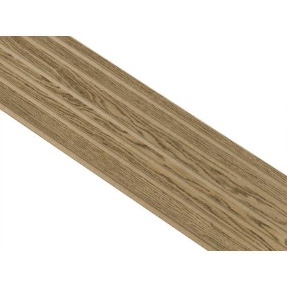 I-Wood Basic Mixed akustikpanel, mørkebrun olieret, brun filt og lys kerne, egefiner, 16 x 300 mm 