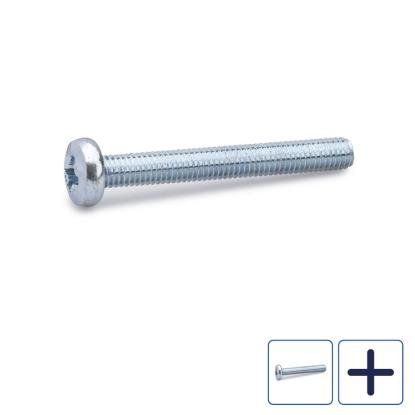 FAST maskinskrue med rundt hoved, elforzinket, 4,0 mm - 200 stk.