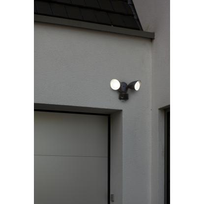 LUTEC connect DRACO udendørs LED væglampe med kamera og sensor, IP44, sort