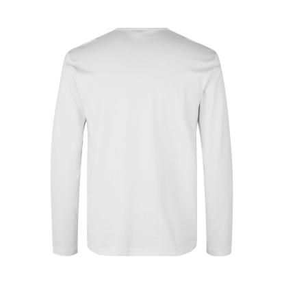 ID 0518 Interlock T-shirt med lange ærmer, hvid