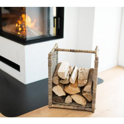 Westmann Costa brændekurv, rattan, 50 x 36 x 40 cm