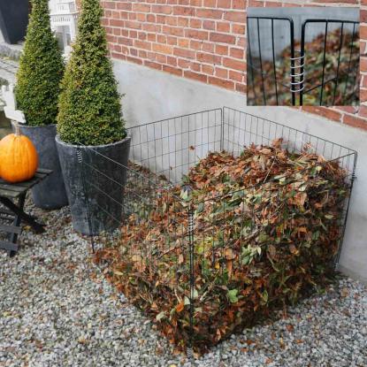 HORTUS kompostbeholder, metal, sort, 70 x 90 x 90 cm