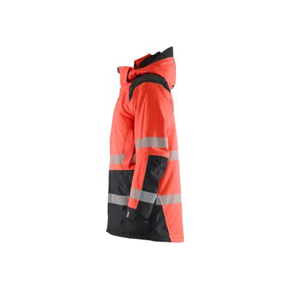 Blåkläder 4457 high vis vinterparkajakke, hi-vis rød/sort