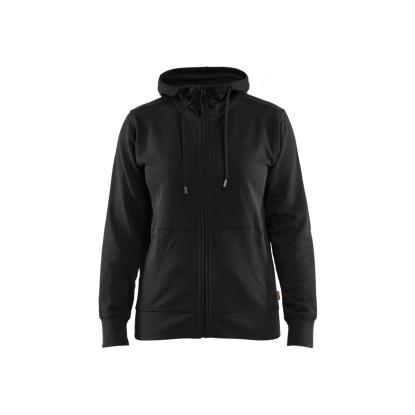 Blåkläder 3395 dame hættetrøje full-zip, sort