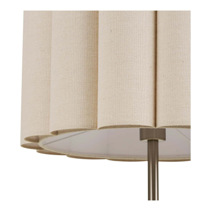 Watton gulvlampe i stål/hør, H150 cm, E27, beige/grå