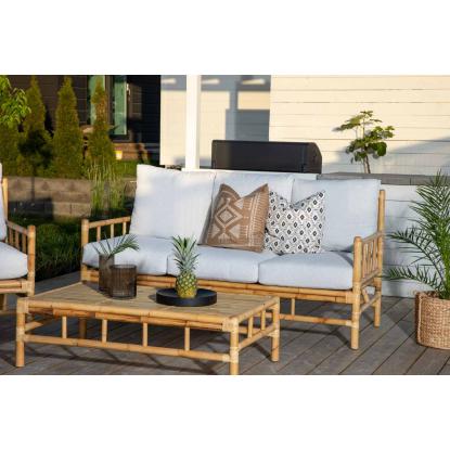 Venture Design Cane 3 personers sofa, lysegrå/natur