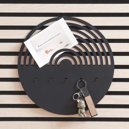 Millex rund memotavle til akustikpaneler, mat sort, Ø30 cm
